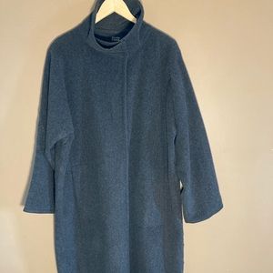 Eileen Fisher wool cape in grey